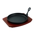 Сковородка чугунная, круглая на деревянной подставке,для подачи d=22 cм, P.L.-ProffCuisine 32631 - фото 10765