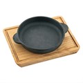 Сковородка чугунная, на деревянной подставке,для подачи 14.5*18*2.8 cм, P.L.-ProffCuisine 32648 - фото 10781