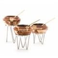Стойка металлическая для выкладки + салатник из бука,22*22*24 см,  P.L.--Hotelware 37966 - фото 11712