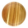 Доска круглая 28*2 см с выемкой, акация, P.L. Proff Cuisine 4313 - фото 14652