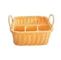 Подставка для столовых приборов плетеная 25*19*12 см бежевая, ротанг, P.L. Proff Cuisine 3757 - фото 1839