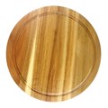 Доска круглая 36*2 см с выемкой, акация, P.L. Proff Cuisine 4310 - фото 2341