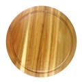 Доска круглая 32*2 см с выемкой, акация, P.L. Proff Cuisine 4311 - фото 2342