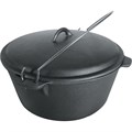 Казан с крышкой 8 л, чугун,  P.L. Proff Cuisine 4783 - фото 2580