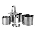 Набор кондитерских колец P.L. Proff Cuisine 3 шт + пресс (75*80 мм/ 65*80 мм/ 89*50 мм), P.L. Proff 6264 - фото 3596
