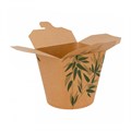Коробка картонный Feel Green для лапши, 780 мл, d 9 см, h 9 см, СВЧ, 50 шт/уп, Garcia de Pou 6836 - фото 3972