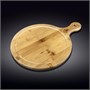 Доска сервировочная с ручкой круглая 31x23 см WL?771098/A 61081 - фото 5245705