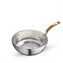 Мини-сковородка сервировочная глубокая круглая с ручкой WL?554139/S 64205 - фото 5253793