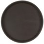 Поднос прорезиненный круглый 270х25 мм коричневый [1100CТ Brown] 69110 - фото 5478762