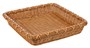 Корзинка пластиковая 450х450х80 мм квадратная коричневая [Brown 5502] 75753 - фото 5491027