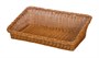 Корзинка пластиковая 600х400х90 мм прямоугольная коричневая [Brown 5533] 75969 - фото 5491374