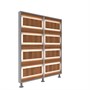 Перегородка 2-х секционная стандарт EcoWood (ЭкоВуд) с подсветкой 1275х150х2025 мм 85589 - фото 5506521