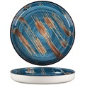 Тарелка с бортом Texture Dark Blue Lines 23 см, h 3 см, P.L. Proff Cuisine 11710 - фото 5535