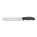 Нож  для хлеба 21 см волнистое лезвие Victorinox чёрный, в блистере 16944 - фото 7900