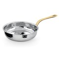 Сковорода порционная c ручкой 15.5*3,5 см, 600 мл,нержавейка, P.L. Proff Cuisine 21409 - фото 8635