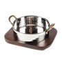 Сковородка Hammered на деревянной подставке, d 14 см, 550 мл,нержавейка, P.L. Proff Cuisine 81240042