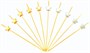 Шпажки Пика "Звезда"золото,серебро 7см, 100 шт, бамбук 81212525