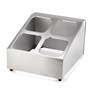 Подставка для гастроемкостей (поли) 1/6 h100 мм 4 отделения 33,6*40,3*20 см нерж, P.L. Proff Cuisine 81280152